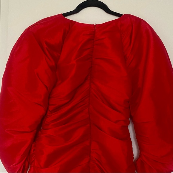 NWOT ZARA | Rare Red Cocktail Draped Mini Dress | S - Picture 9 of 9